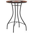 bistrobord mosaikdesign Ø50x70 cm keramik terracotta og hvid