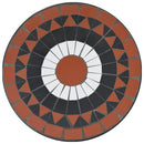 bistrobord mosaikdesign Ø50x70 cm keramik terracotta og hvid