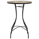 bistrobord mosaikdesign Ø50x70 cm keramik terracotta og hvid