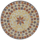 bistrobord mosaikdesign Ø50x70 cm keramik terracotta og hvid
