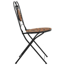 bistrostole 2 stk. foldbar keramik terrakottafarvet
