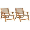 Havemøbler 2 pcs Beige 67 x 78 x 73 cm Massivt Akacietræ
