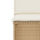 bistrosæt til haven 3 dele med hynder polyrattan beige