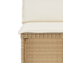 bistrosæt til haven 3 dele med hynder polyrattan beige