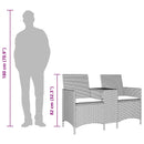 2-personers havesofa med bord og hynder polyrattan beige