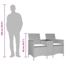 2-personers havesofa med bord og hynder polyrattan beige