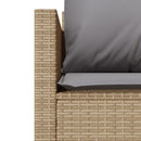 bistrosæt til haven 3 dele med hynder polyrattan beige