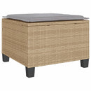 bistrosæt til haven 3 dele med hynder polyrattan beige