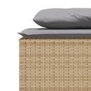 spisebordssæt til haven 3 dele med hynder polyrattan beige