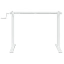 stel til stå-skrivebord (94-135)x60x(70-114) cm stål hvid