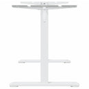 stel til stå-skrivebord (94-135)x60x(70-114) cm stål hvid