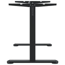 stel til stå-skrivebord (94-135)x60x(70-114) cm stål sort