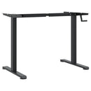stel til stå-skrivebord (94-135)x60x(70-114) cm stål sort