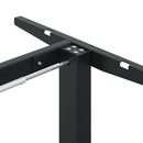 stel til stå-skrivebord (94-135)x60x(70-114) cm stål sort