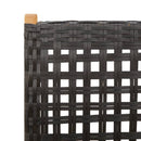 havestole 2 stk. massivt akacietræ og polyrattan sort
