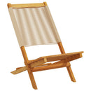 havestole 2 stk. massivt akacietræ og polypropylen beige
