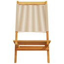 havestole 2 stk. massivt akacietræ og polypropylen beige