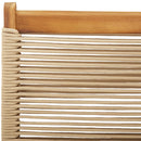 havestole 2 stk. massivt akacietræ og polypropylen beige