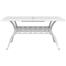 havebord 150x90x72 cm støbt aluminium hvid