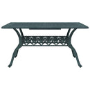 havebord 150x90x72 cm støbt aluminium grøn