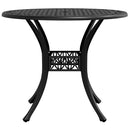 havebord Ø90x75 cm støbt aluminium sort