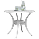 havebord Ø90x75 cm støbt aluminium hvid