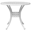 havebord Ø90x75 cm støbt aluminium hvid