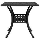 havebord 80x80x75 cm støbt aluminium sort