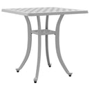 havebord 53x53x53 cm støbt aluminium hvid