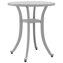 havebord Ø48x53 cm støbt aluminium hvid