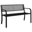 havebænk 119 cm stål sort