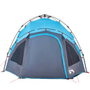 3-personers campingtelt kuppel quick-release blå