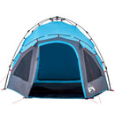 3-personers campingtelt kuppel quick-release blå