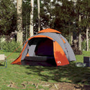 3-personers campingtelt kuppel quick-release grå og orange