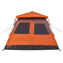 4-personers campingtelt kuppel quick-release grå og orange