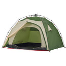 4-personers campingtelt quick-release grøn