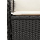 hjørnemodul til havesofa med hynder polyrattan sort