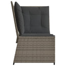hjørnemodul til havesofa med hynder polyrattan grå
