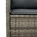 hjørnemodul til havesofa med hynder polyrattan grå