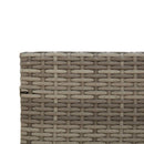 havesofa med bord og hynder L-formet polyrattan grå