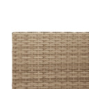 havesofa med bord og hynder L-formet polyrattan beige