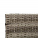 havesofa med bord og hynder L-formet polyrattan grå