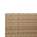 havesofa med bord og hynder L-formet polyrattan beige