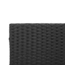 havesofa med bord og hynder L-formet sort polyrattan