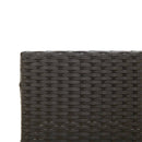havesofa med bord og hynder L-formet polyrattan sort