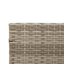 havesofa med bord og hynder L-formet polyrattan grå