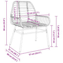 havestole 2 stk. polyrattan sort