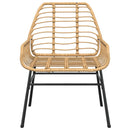 havestole 2 stk. polyrattan brun