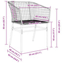havestole 2 stk. polyrattan sort