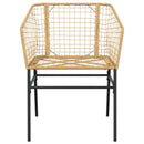 havestole 2 stk. polyrattan brun